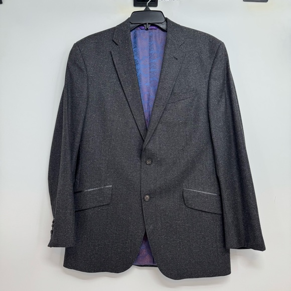 Ted Baker London Endurance Sport Coat Jacket 40 R Charcoal Wool/Silk Blend